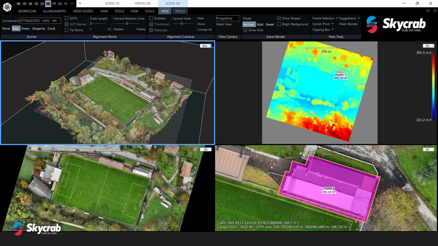 Reality Capture: rilievo terreni ed esportazioni 2D/3D