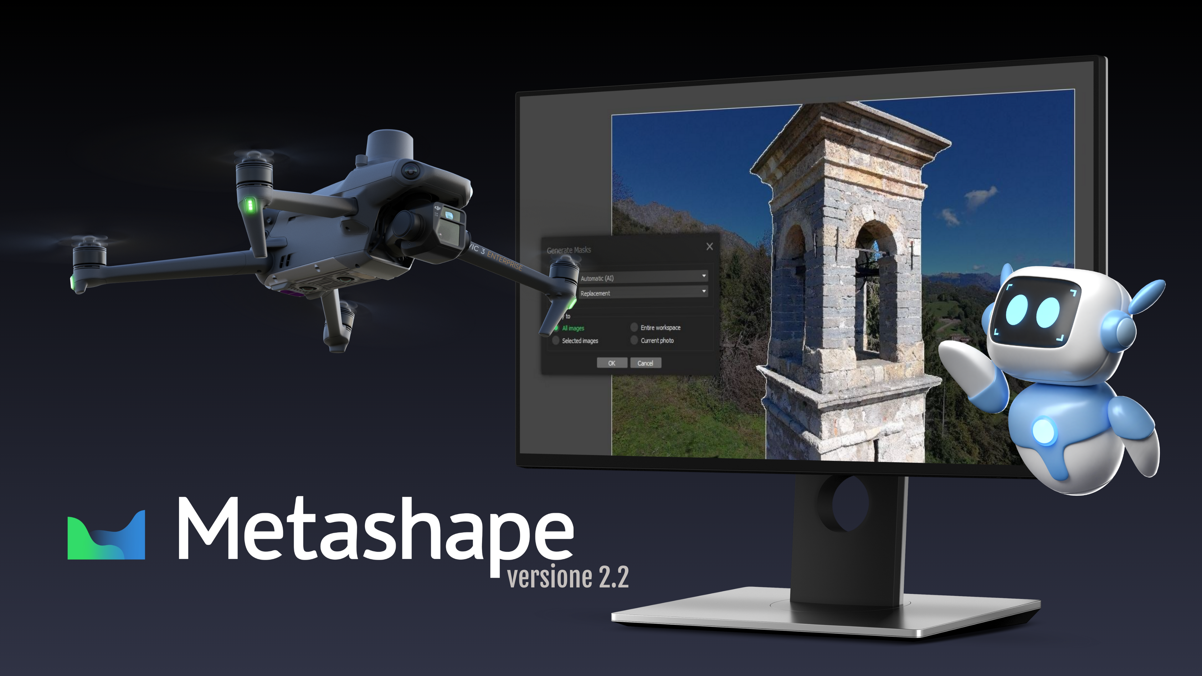 L’IA di Metashape 2.2: ecco come semplificare i tuoi progetti fotogrammetrici
