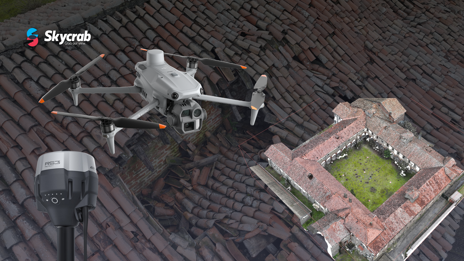 Rilievo 3D di una copertura storica: fotogrammetria con drone e ispezioni tele su edificio non accessibile