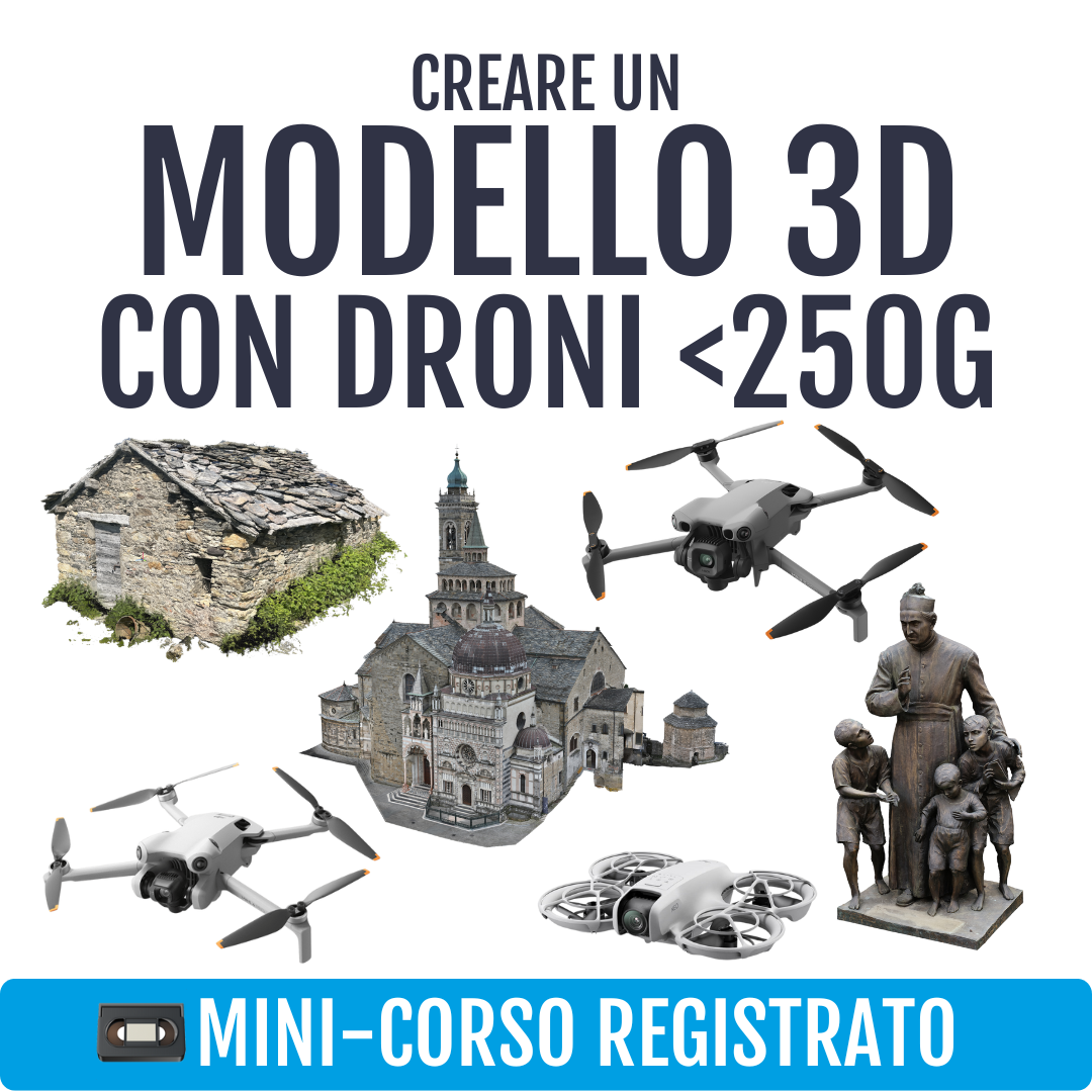 Creare un modello 3D con droni <250g
