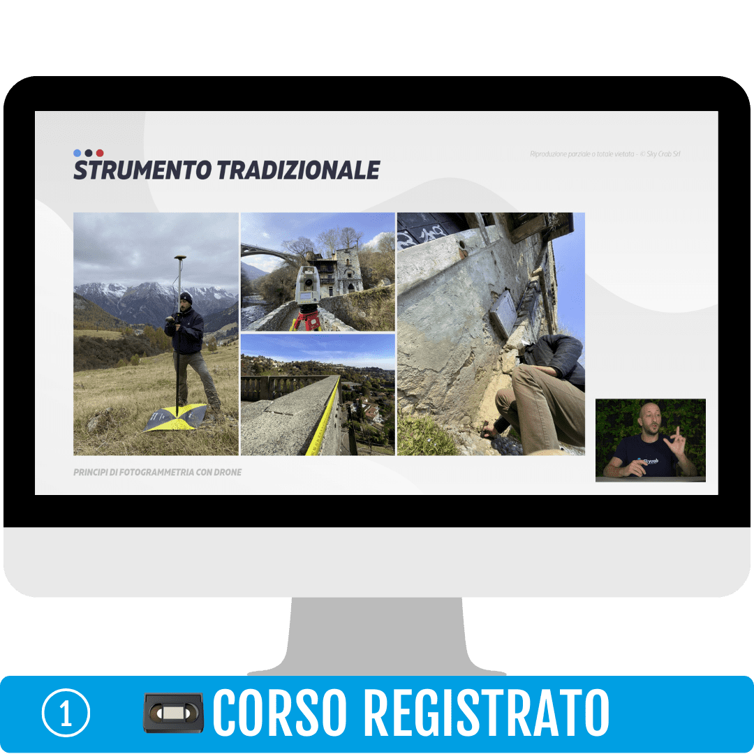 Principi di fotogrammetria 3D con drone