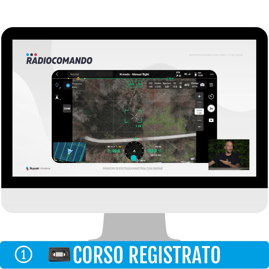 Principi di fotogrammetria 3D con drone
