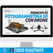 Principi di fotogrammetria 3D con drone