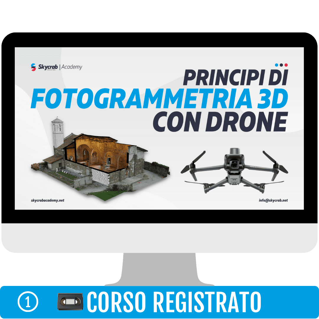 Principi di fotogrammetria 3D con drone