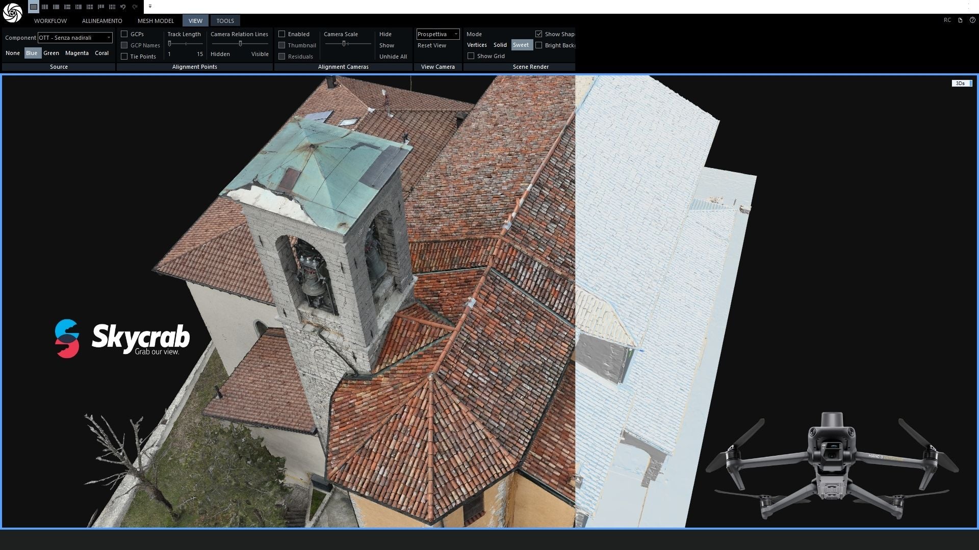 Rilievo 3D della Chiesa di San Bernardo in Roncola (BG)