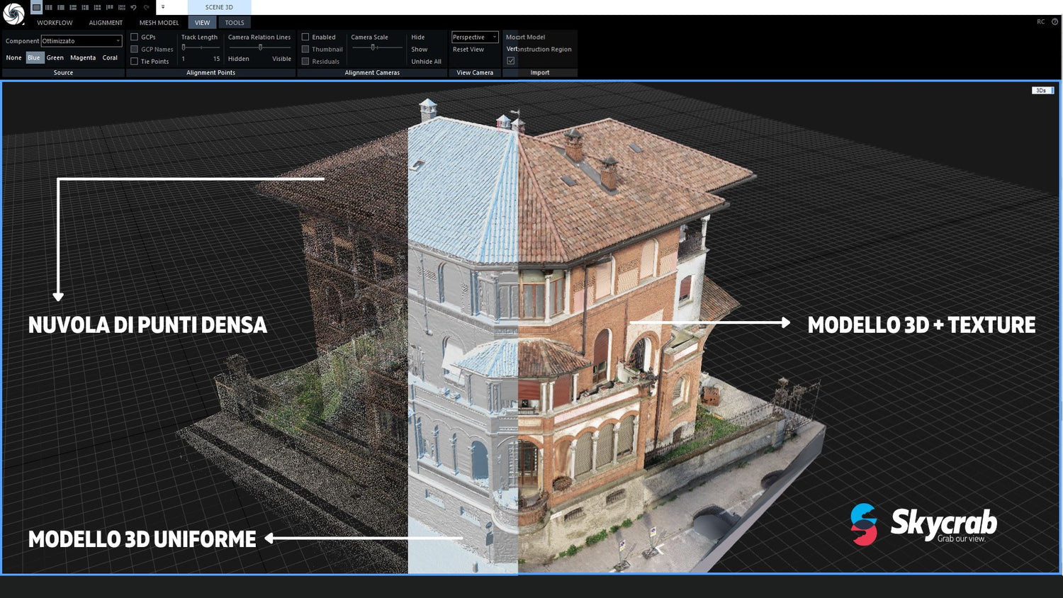 Rilievo 3D con drone di un edificio storico