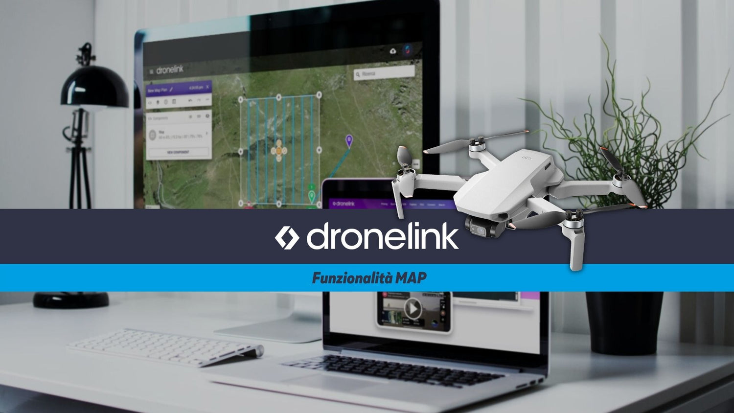 Applicazione per volo automatico con drone Dronelink e funzionalità MAP