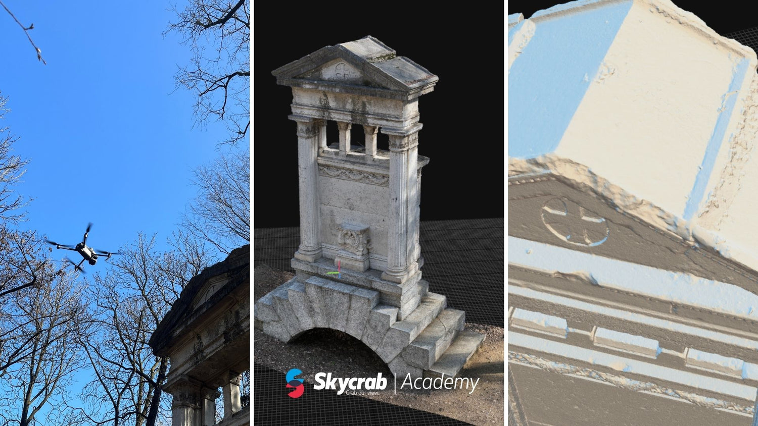 Rilievo 3D con drone per il restauro e la conservazione del Monumento Tittoni