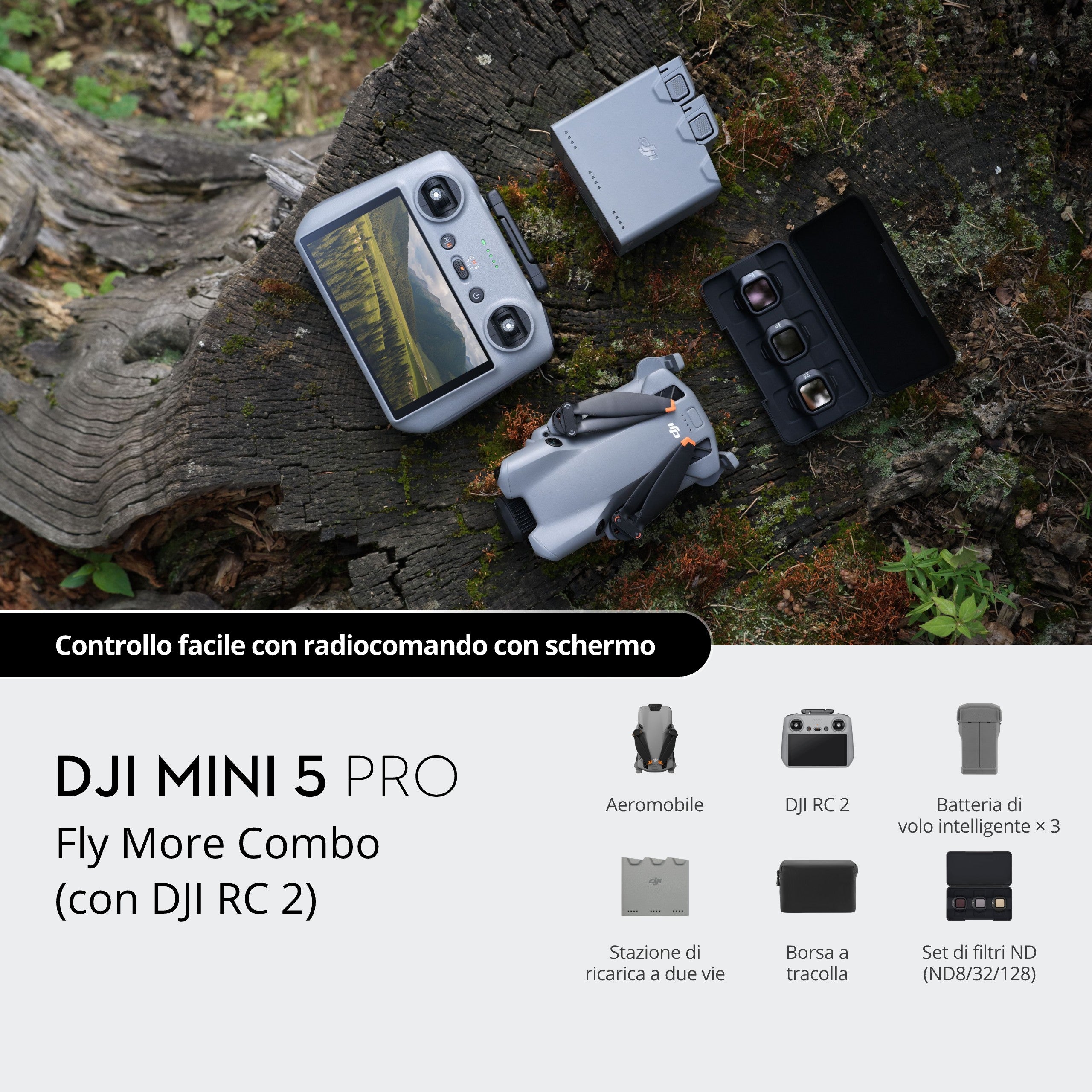 DJI Mini 5 Pro Fly More Combo (con DJI RC 2)